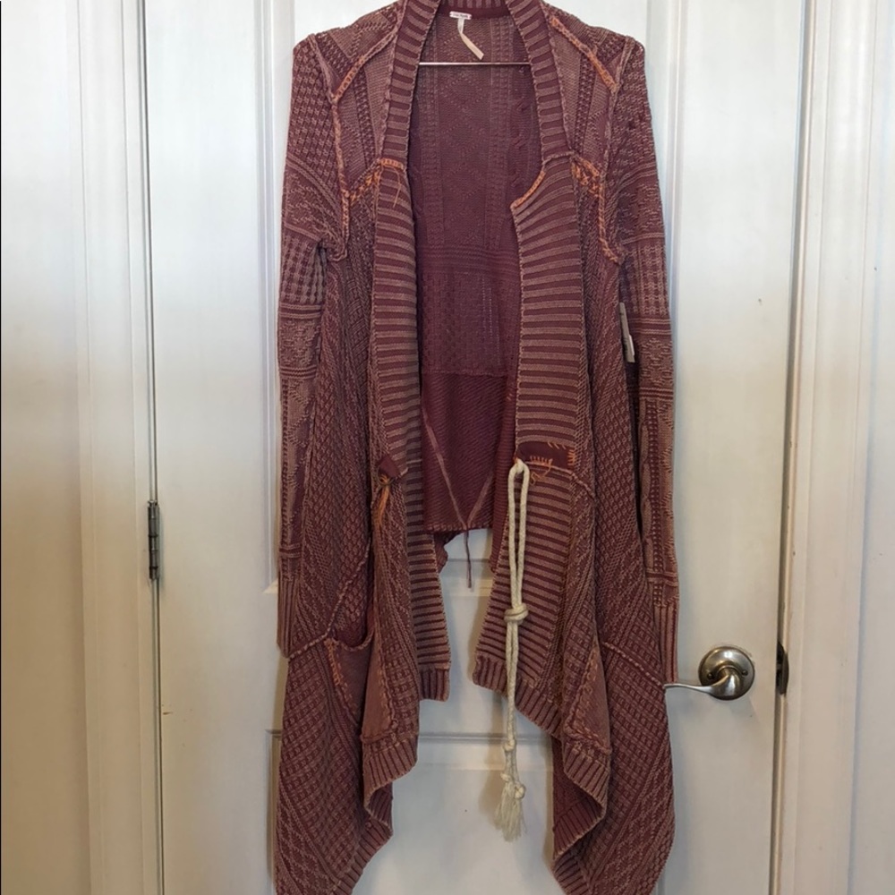 Free People Mauve Cardigan